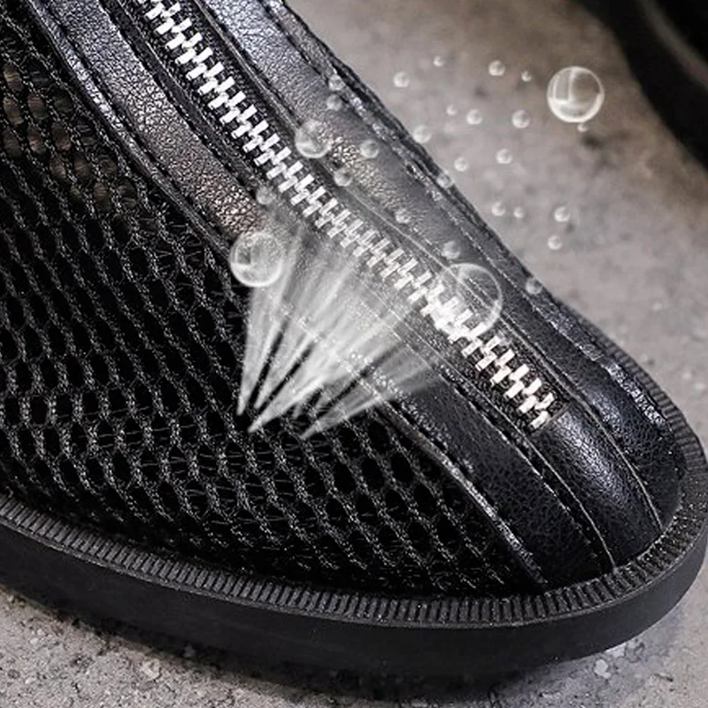 Fashion Women's Boots 2022 Summer New European And American Hollow Mesh Zipper Ankle Boots Large Size Casual Sandals