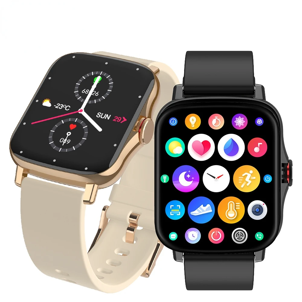 

ZMKSLLE FM08 Smart Watch Men BlueTooth Call Real Heartrate Monitor DIY Dial 1.69 Inch Screen Smartwatch for Android