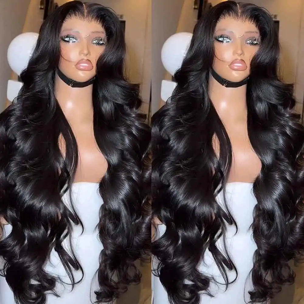 180% HD прозрачные 13x6 волнистые передние парики из человеческих волос на сетке