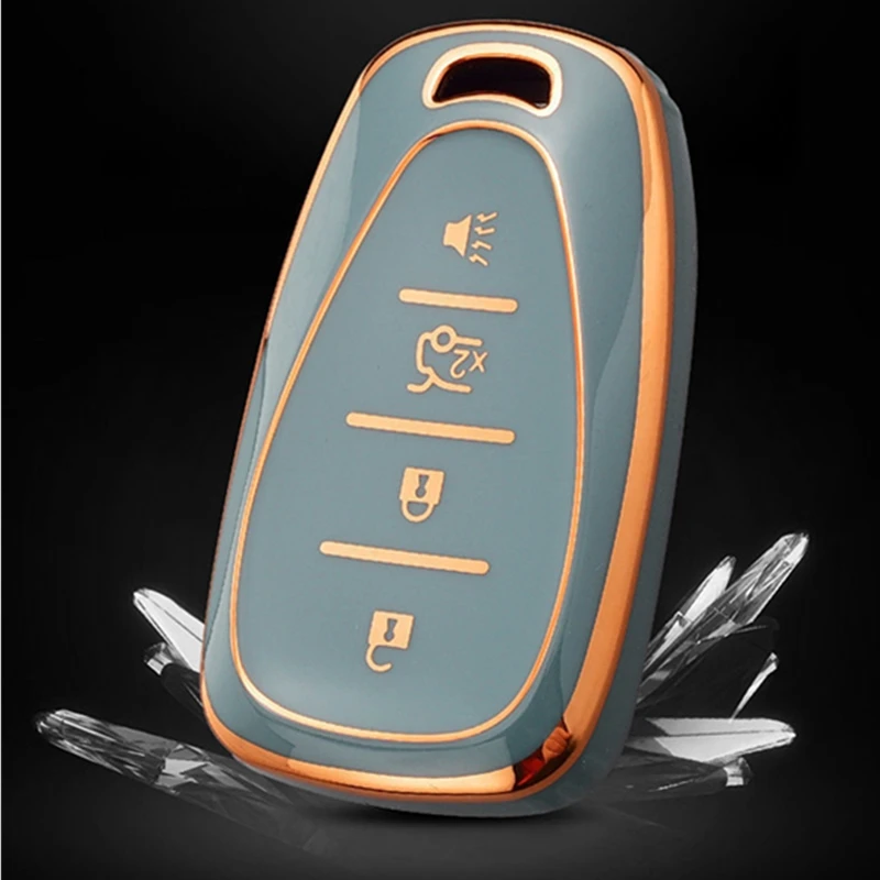 

New 4 5 Buttons Key TPU Car Key Case Cover For Chevrolet 2017-2019 Chevy Malibu Camaro Cruze Traverse Sonic Volt Bolt Equinox