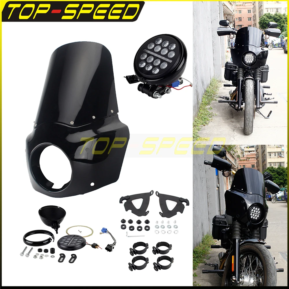 

Передняя обтекатель лобового стекла Передняя обтекательная фурнитура для лобового стекла для Harley Softail Low Rider S 114 117 20-23