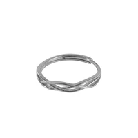 925 sterling silver geometric line ring for women simple design sense open food ring light luxury niche cold wind ring