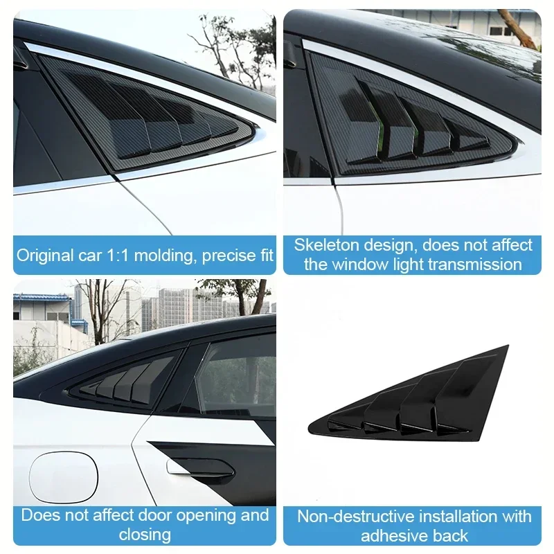 Фото Автомобильное заднее жалюзи, боковое окно для Kia Optima K5 Sedan 2016-2019 2017, накладка на ставни, наклейка, вентиляционный совок, спойлер, автоаксессуары №5