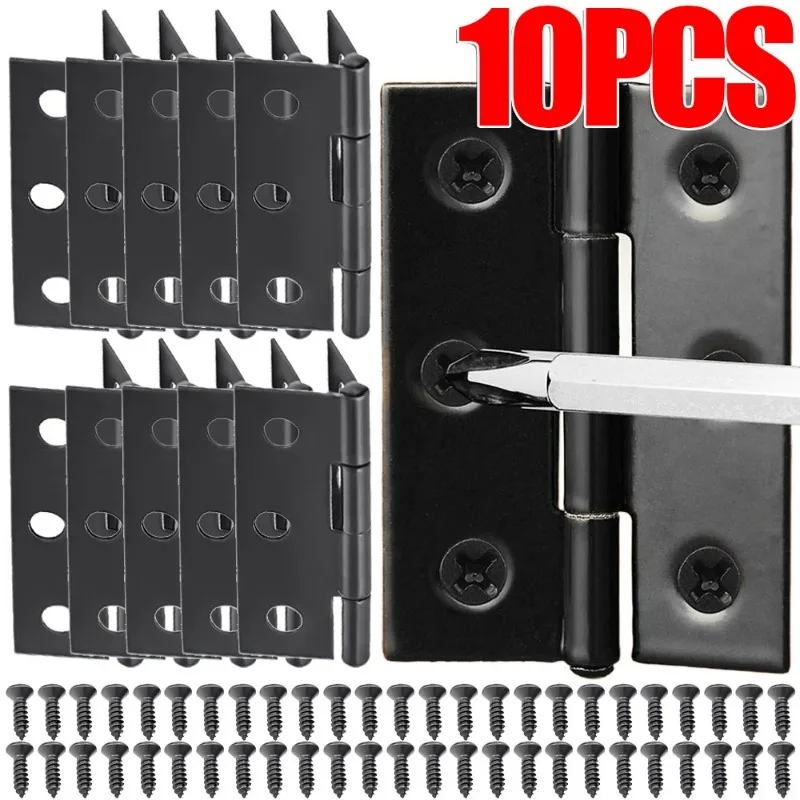 1-10 шт. черные дверные петли из нержавеющей стали