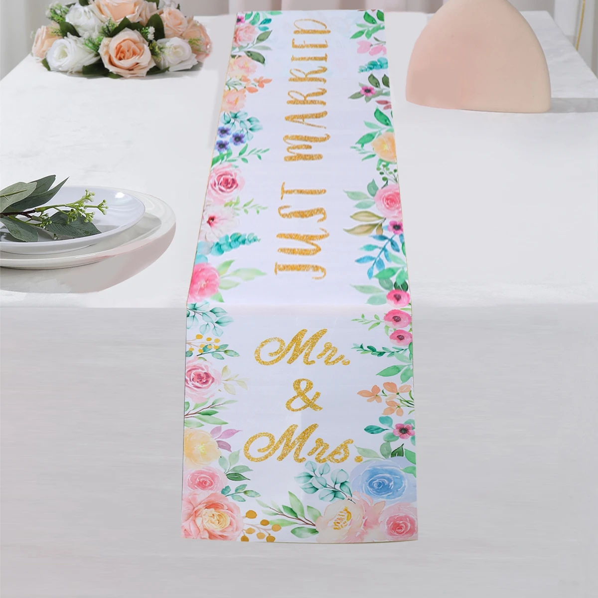 Настольная дорожка с цветами для свадебного декора деревенский декор вечеринки