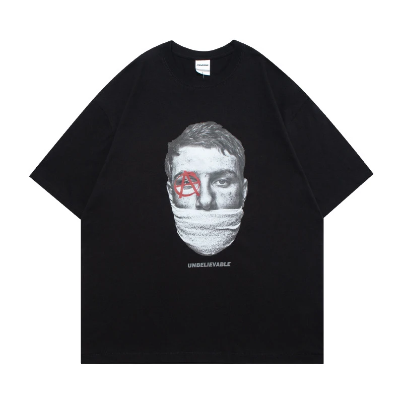 

Футболка мужская с круглым вырезом, модная Уличная Повседневная Удобная рубашка с коротким рукавом и принтом, лето 2022