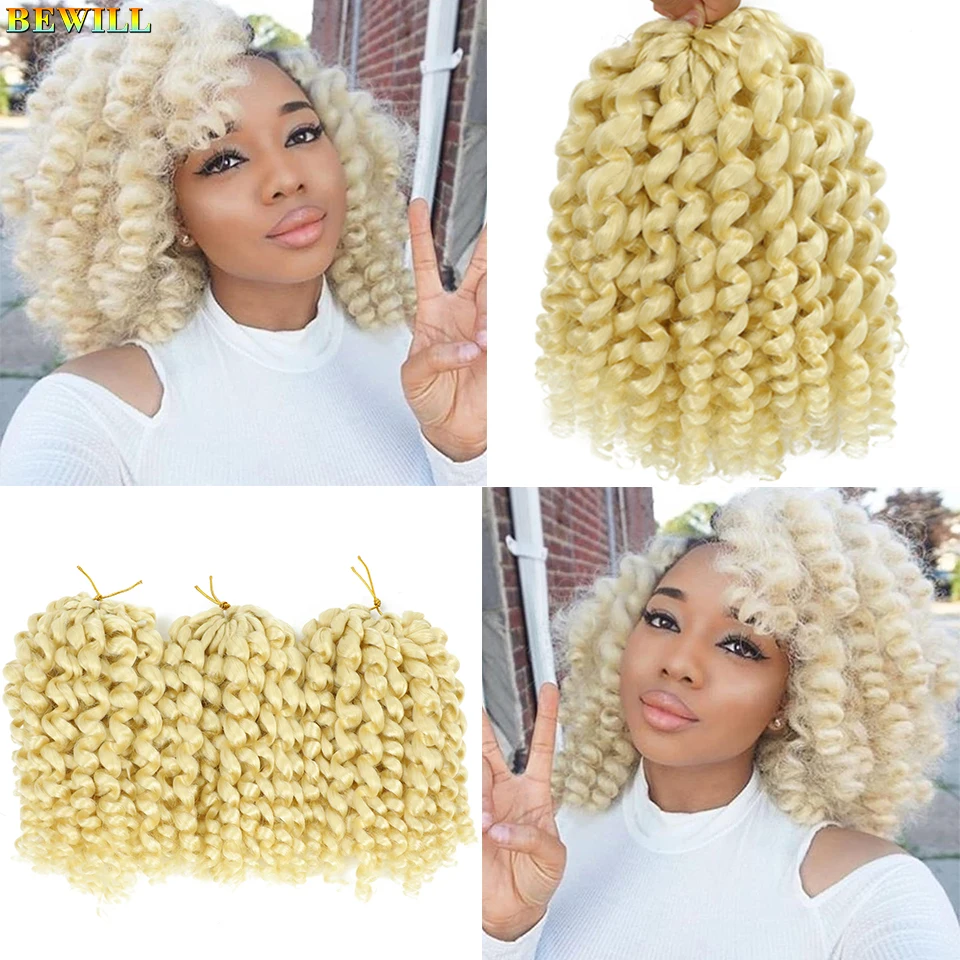BEWILL 8-дюймовые Ямайские Синтетические Плетеные Волосы 20 Прядей/упак. Блондинка