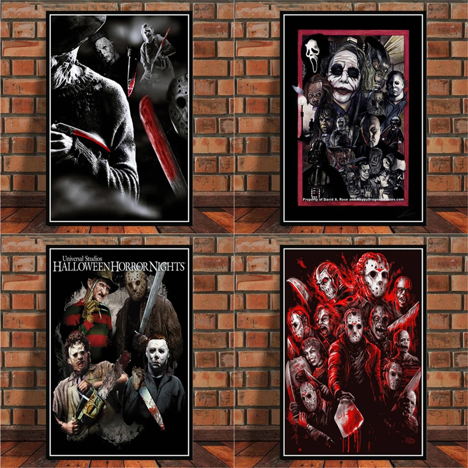 

5D DIY Diamond Painting Cartoon Horror Movie Character Mosaic Set Art Full Square Round Cross Stitch Embroidery Home Decor Gift