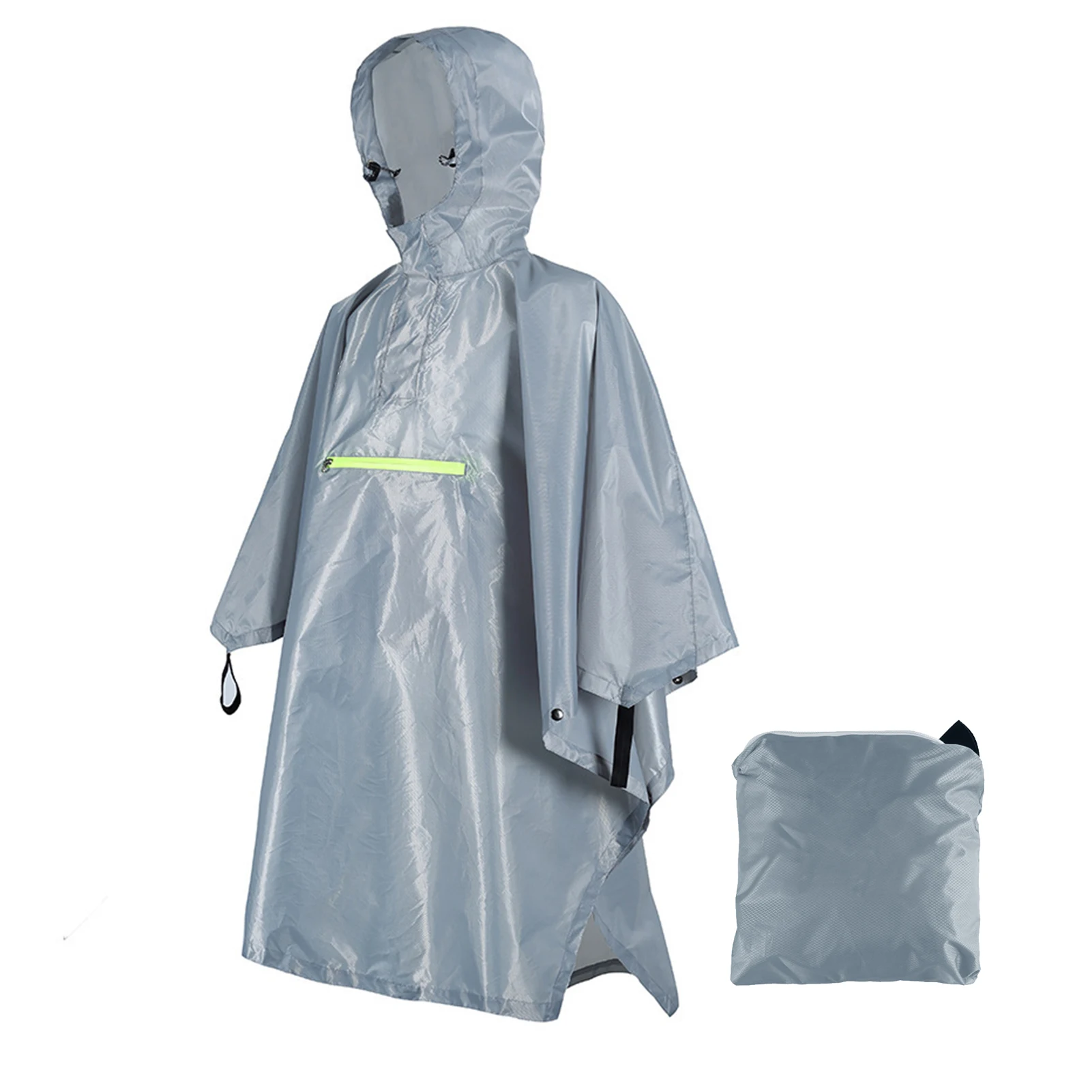 

Long Reflective Poncho Men Women Lightweight Bicycle Raincoat Multifunctional Windproof Multicolor Outdoor Activities Hiking