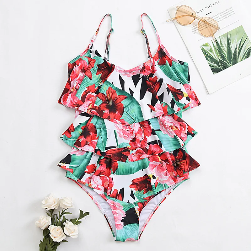 Женский комплект бикини купальники 2023 цельный женский купальник с принтом без