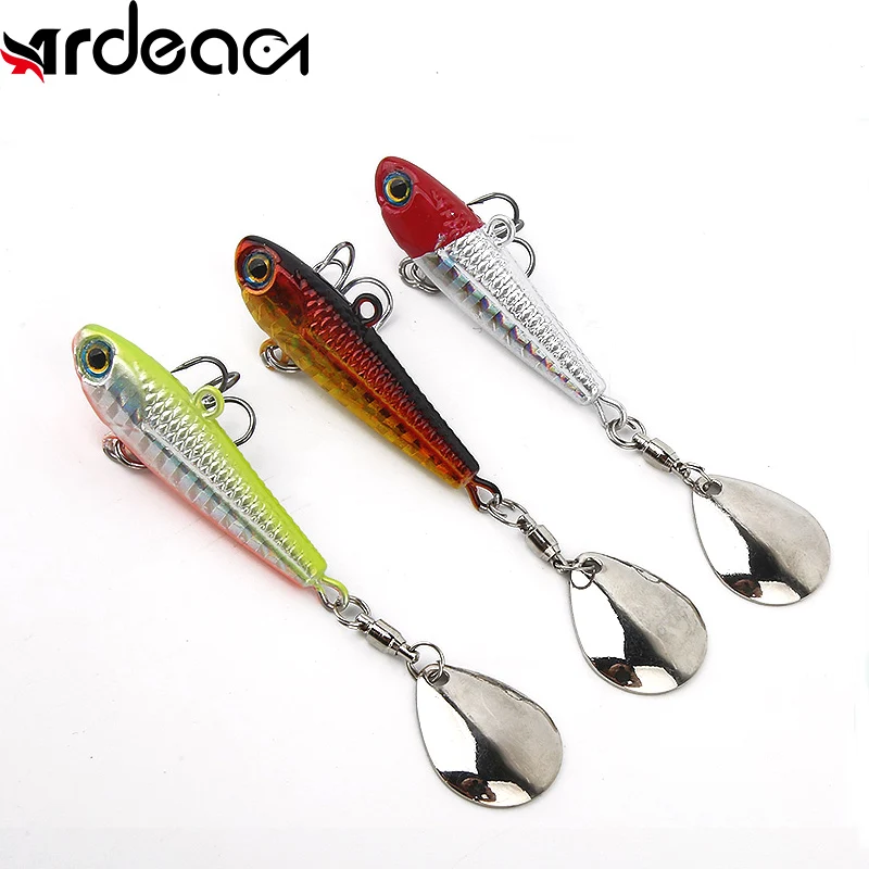 

ARDEA Spinner Spoon Fishing Lures 1pcs 88mm/23.9g Metal Rotating Vibration VIB Sinking Swimbaits Submerged Crankbait Tackle