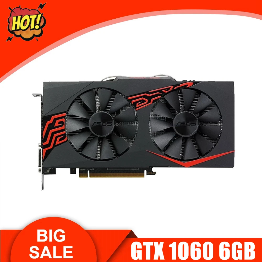Видеокарта ASUS GTX 1060 6 ГБ бит GDDR5 видеокарты GTX1060 GPU |