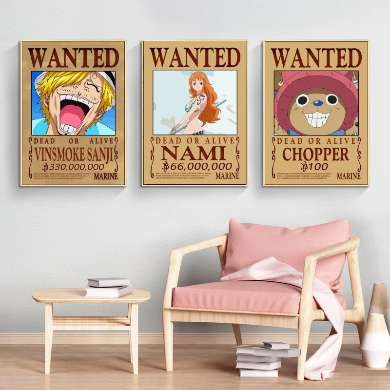 

Canvas Artwork Painting One Piece Bounty Wanted Sanji Poster Home Birthday Gifts Hanging Wall Stickers Picture