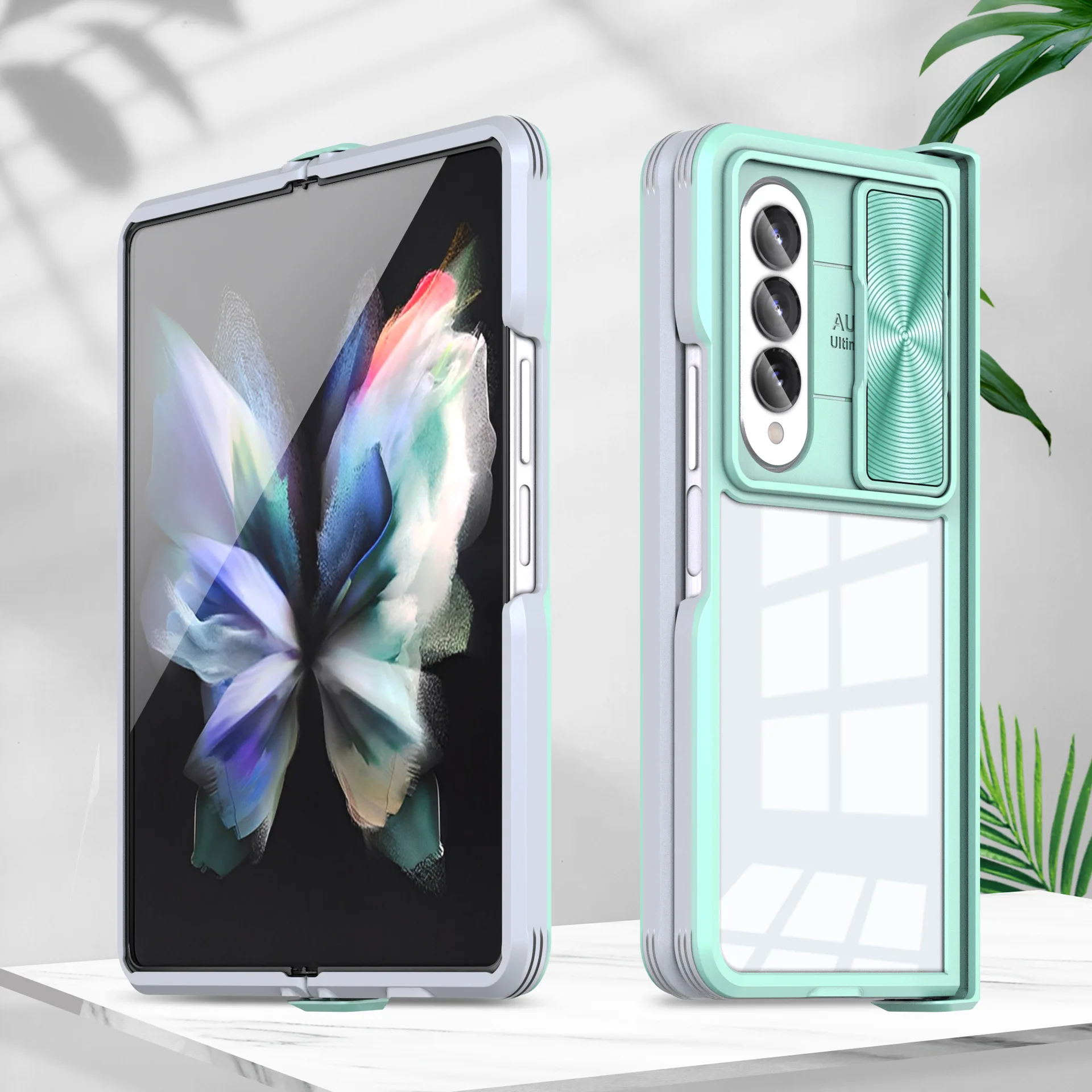 

Чехол для Samsung Galaxy Z Fold 4, полноразмерный защитный чехол, прозрачная пленка спереди, защитный чехол с раздвижным окном, 20 шт.