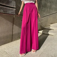 2022 summer new loose wide leg pants casual ladies all match fashion womens trousers trousers luxury boutique clothing