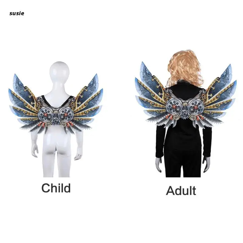 

X7YA Angel Wing Props Halloween Christmas Decoration Fancy Dress Up Punk Wings Gift