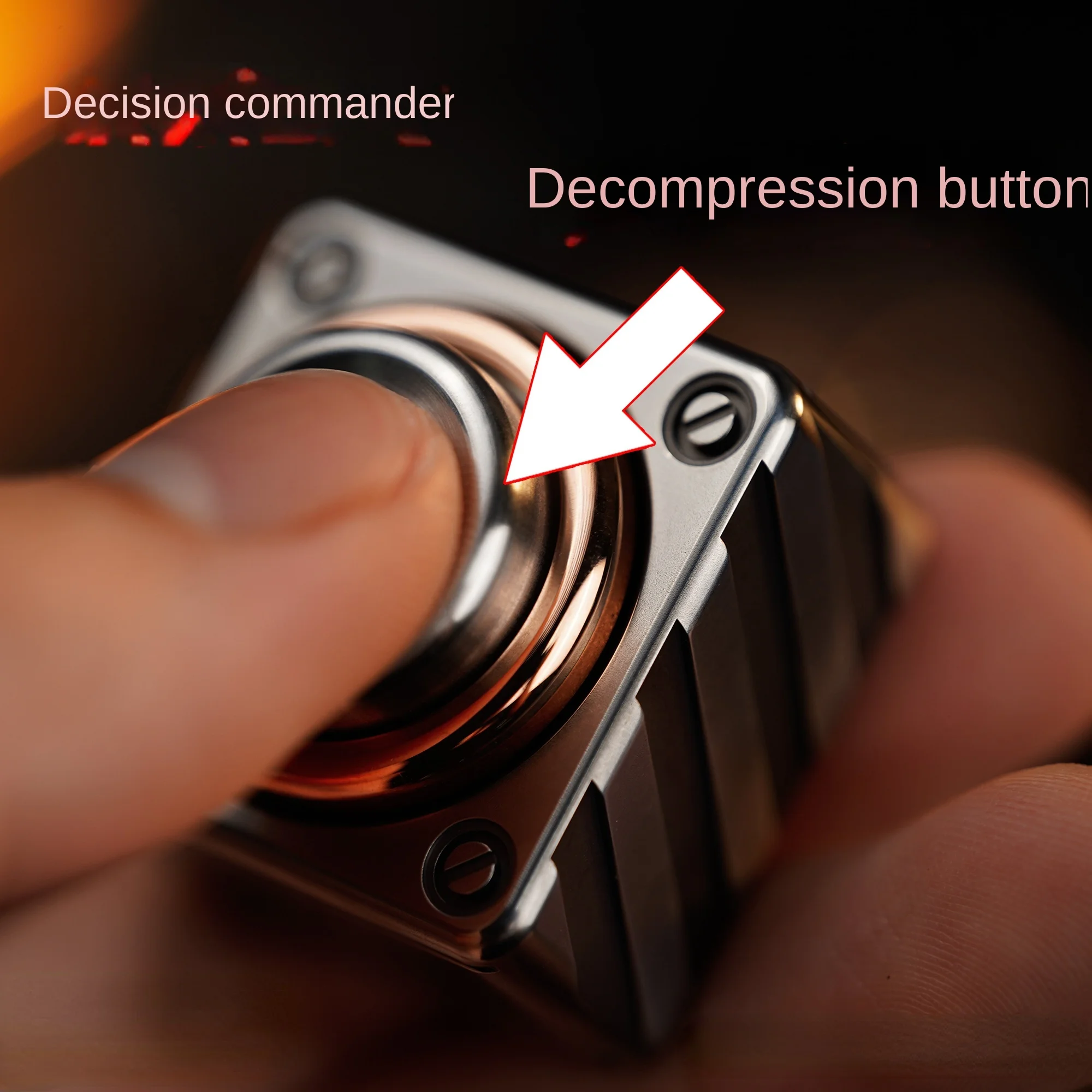 EDC Decision Commander Waste Soil Technology Combination Button Fingertip Gyro Metal Toy Decompression Artifact enlarge