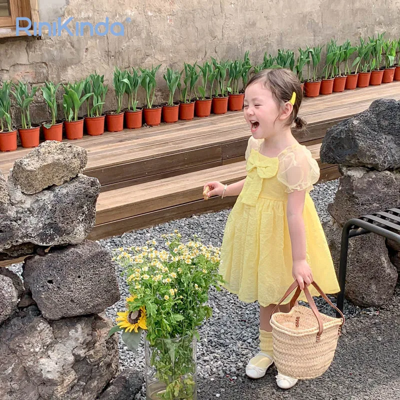 

Baby Girls Summer Dress Children's Dresses Bow Short Sleeve Kids Party Sundress Clothes Toddler Girl Princess Dress