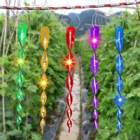 10pcs bird deterrent rod 360 degree rotation garden protection vibrant color reflective wind spiral bird deterrent tool for orch