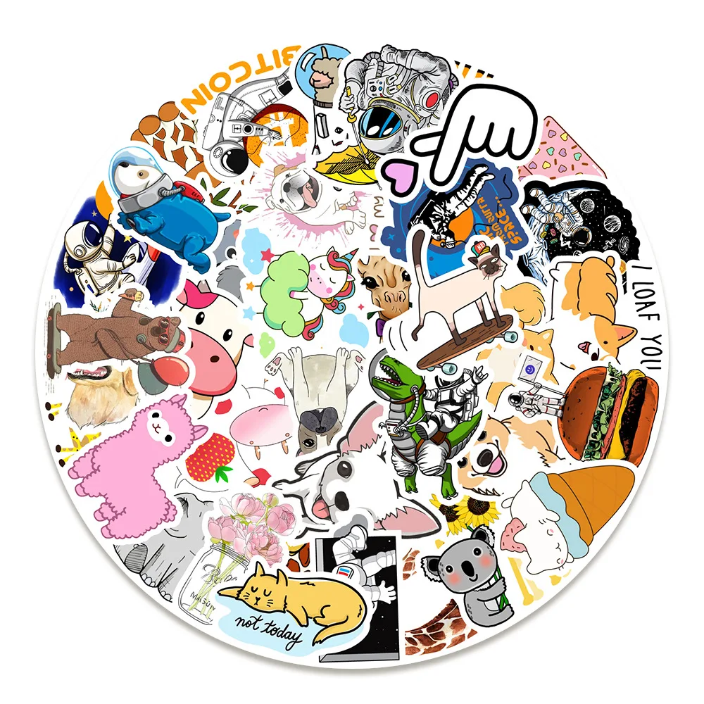 

10/30/50PCS Mini Cartoon Animated Cute DIY Delicate Graffiti Stickers For Luggage Guitar Laptop Water Cup Stickers Wholesale