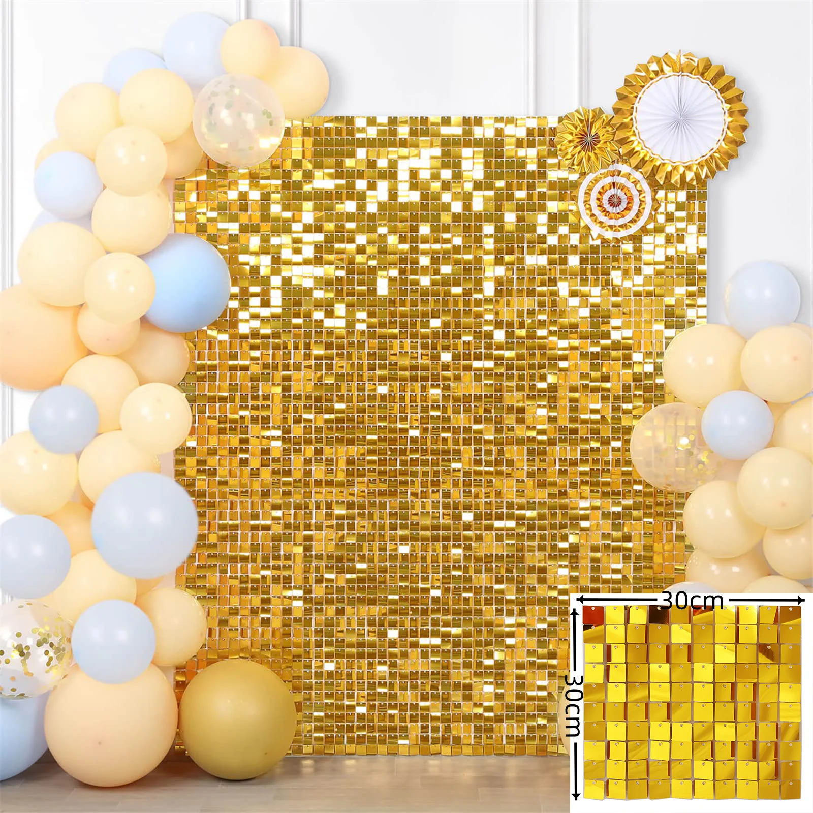 

Блестящие настенные панели с блестками 30х30 см