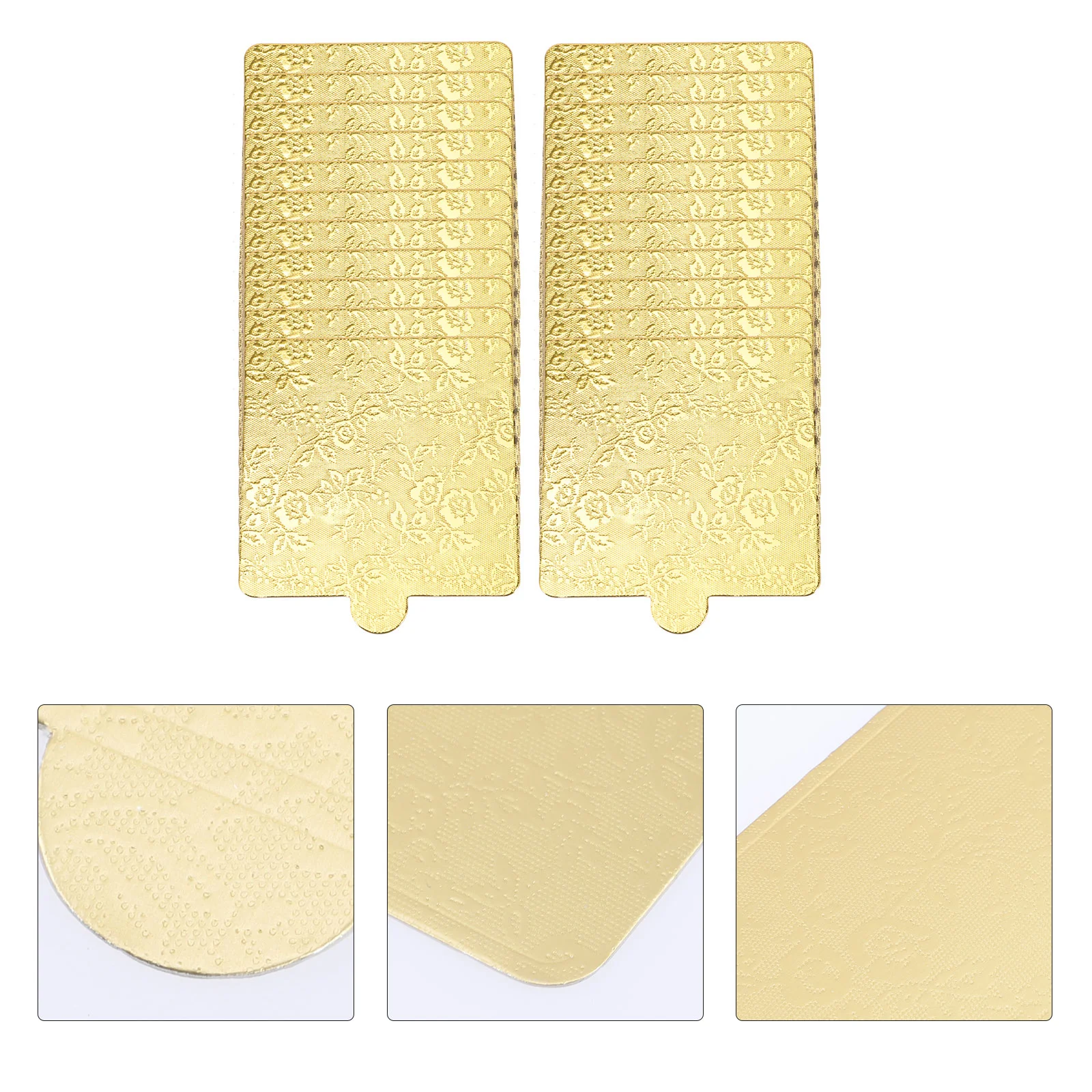 

100 Pcs Cake Tray Disposable Serving Trays Dessert Display Tray Dessert Plate Storage Tray Gold Jam Cupcake Display Holder