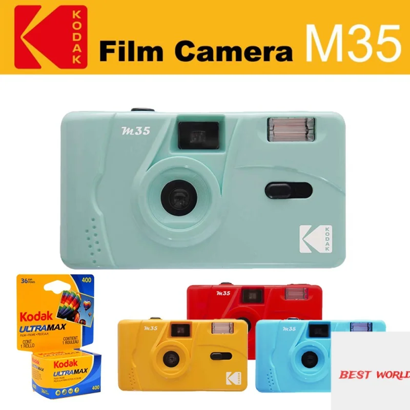 

Винтажная пленочная камера KODAK в стиле ретро M35 35 мм, многоразовая, розовая/мятно-зеленая/фиолетовая, пленка Kodak UltraMax 135-36 35 мм (1 рулон-3 рулона)