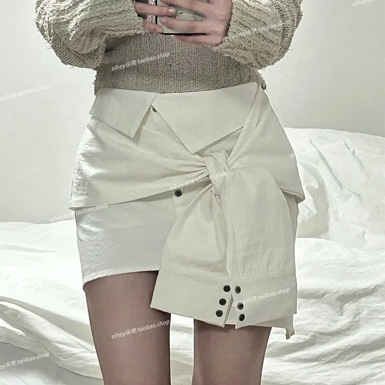 Дизайнерская двухсторонняя мини-юбка-футляр в один шаг универсальная