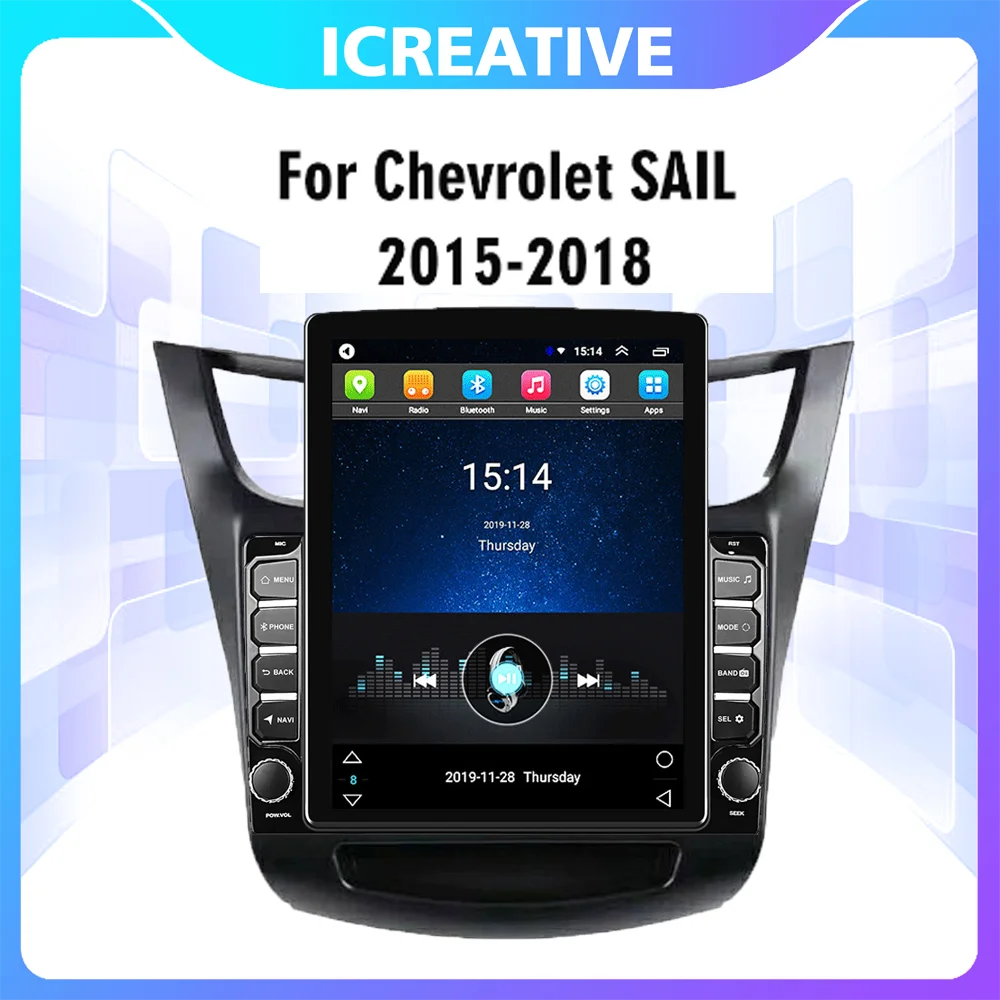 

Car Multimedia Player For Chevrolet Sail 2015-2018 2 Din 9.7" Tesla Screen GPS Navigator Android Autoradio Head Unit