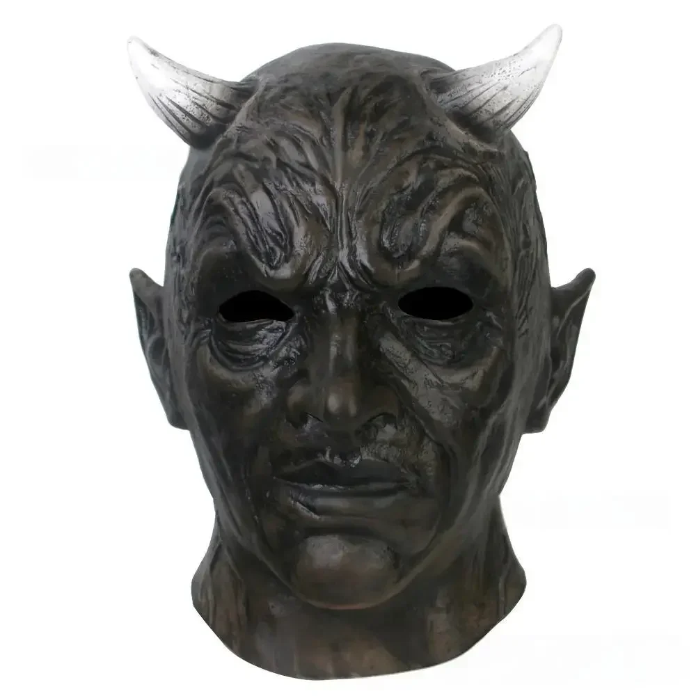 Черный дьявол костюм для косплея маска взрослых унисекс латексные маски