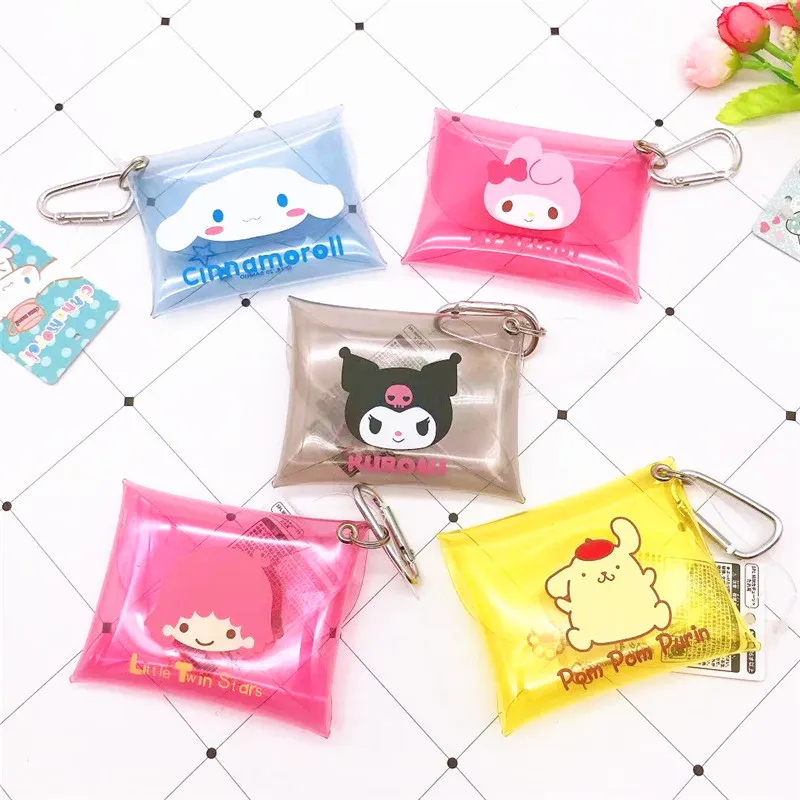 

Ins 2023 New Christmas Sanrio Cinnamoroll Jelly Zero Wallet Hello Kitty Kuromi Key Hanger Kawaii Cartoon Fashion Girls Gifts