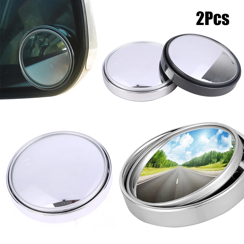 

Baseus 2Pcs Car Mirror HD Convex Mirror Blind Spot Auto Rearview Mirror 360 Degree Wide Angle Vehicle Parking Rimless Mirrors
