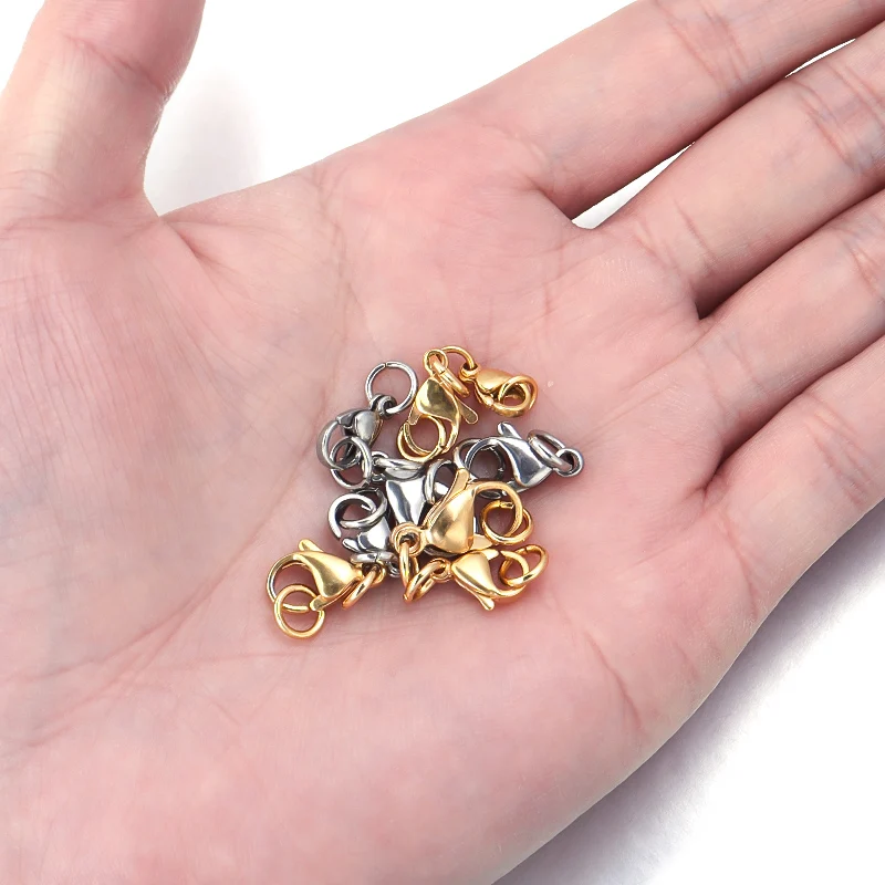 20 шт нержавеющая сталь Золото Омаров застежка Кольца Крючки разъемы для браслет