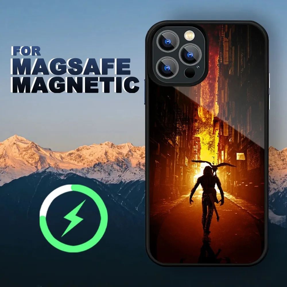 Чехол для телефона с триллером iPhone 15 14 13 12 11 Plus Pro Max Магнитный чехол Magsafe
