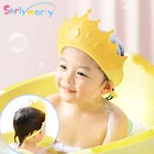 Регулируемая Шапочка для детского душа Crown, шапочка для мытья волос и мытья, защита для детей, водонепроницаемая шапочка для защиты от попадания воды в уши для детей