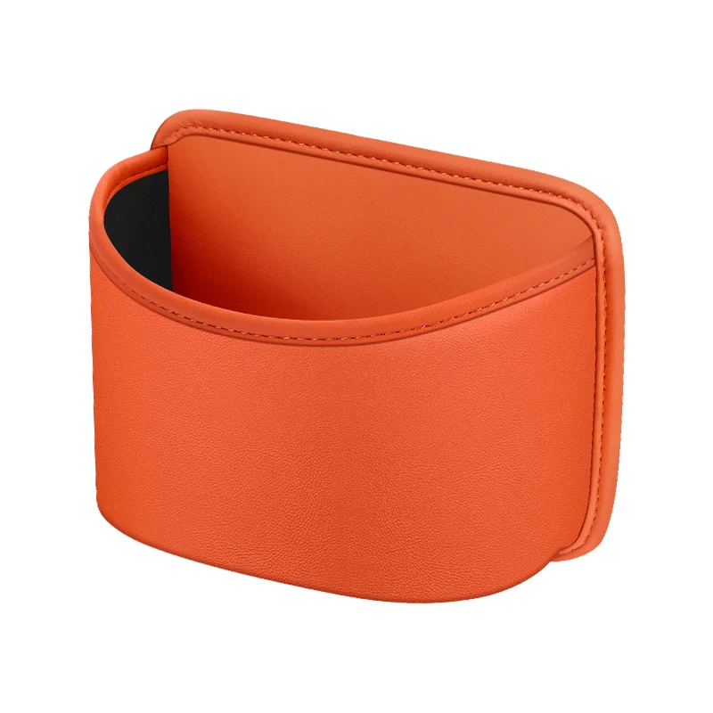 

Автомобильный кожаный органайзер для хранения, контейнер для мусора, подвесной на спинку сиденья, для стаканов и зонтов, аксессуары для салона автомобиля