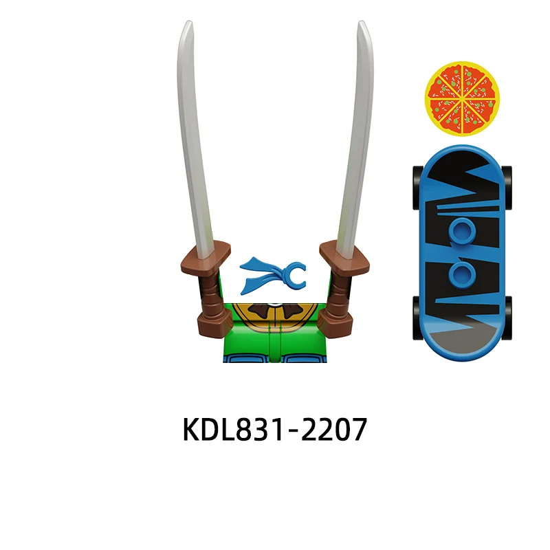 Фигурки Sai Knife Stick Nunchakus Weapons Брюки Запчасти для волос Модель Блоки MOC Набор