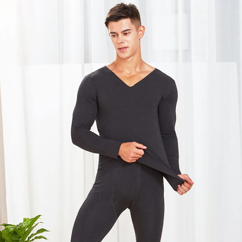 Seamless Men's Thermal Underwear Set Male Winter Long Johns Thermo Underwear Suit Mens 2Pcs/set Cotton Autumn Keep Warm Clothing