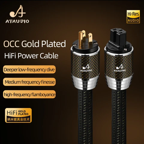 ATAUDIO HiFi OCC золотой аудиокабель  для усилителя