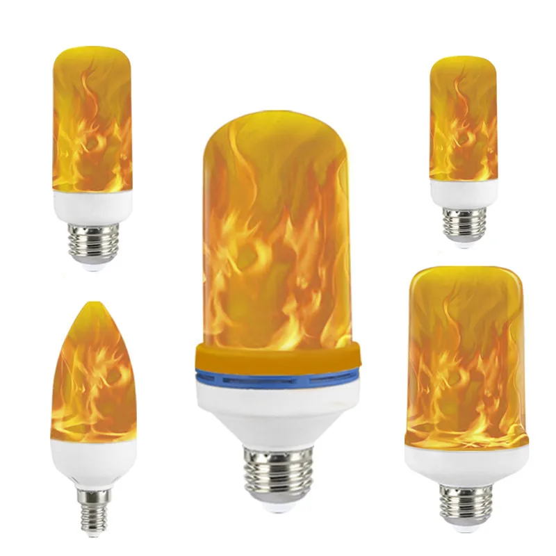 

LED Flame Lamp E27 E26 E14 E12 Light Flame Bulb Effect Fire Flickering Emulation 3W 5W 7W 9W Decorative AC85-265V led light bulb