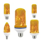 Светодиодная лампа с эффектом пламени E27 E26 E14 E12, декоративная светодиодная лампа с эффектом огня с эмуляцией мерцания, 3 Вт, 5 Вт, 7 Вт, 9 Вт, 85-265 В переменного тока