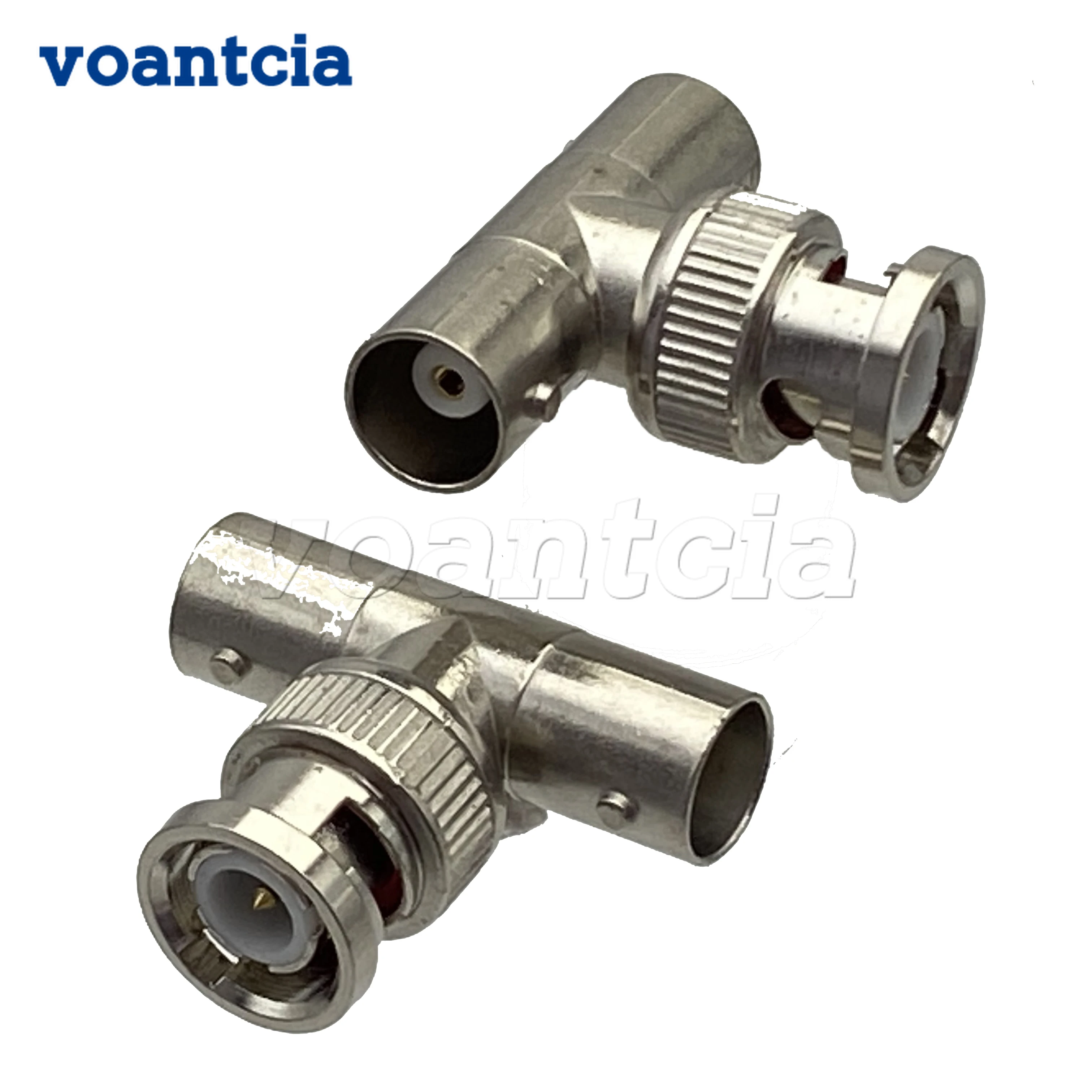 

10pcs Connector Adapter BNC Male Plug to Dual BNC Female Jack T Splitter RF Coaxial Converter Wire Terminal New Brass