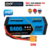 dxf lipo 4s 14 8v battery 8400mah 120c blue version graphene racing series hardcase for rc car truck evader bx truggy 18 buggy