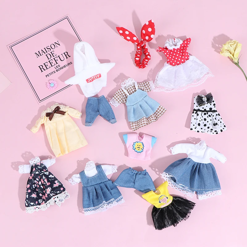 

1pc Dollhouse Clothes Dress Up Skirt Suit Fashion Doll Clothes Skirt Suit Best Gifts For Children DIY Girls Toys