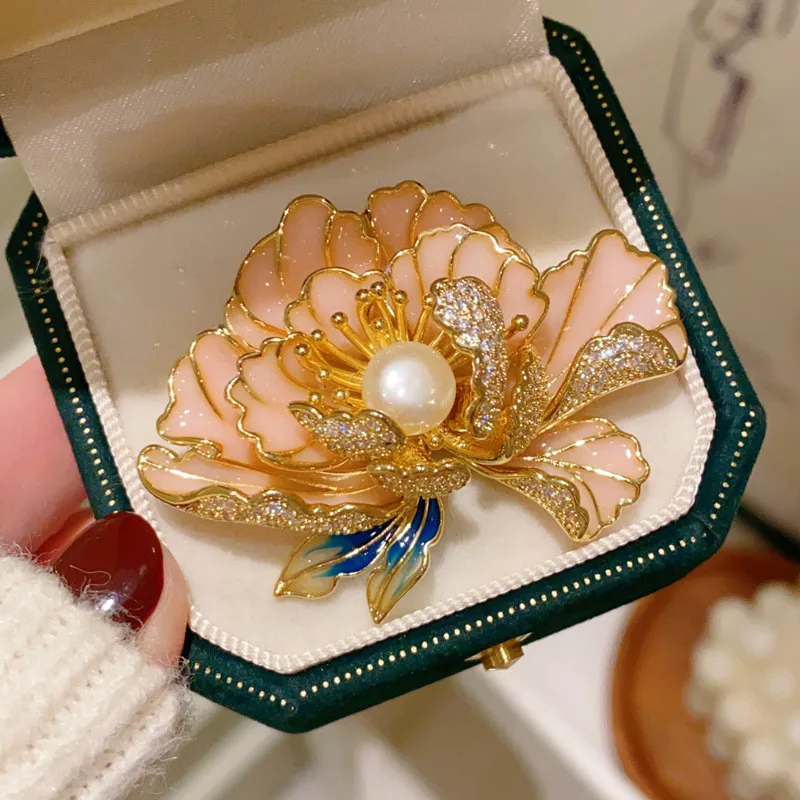 CC Cheongsam булавки в китайском винтажном стиле броши форме цветка лотоса имитация