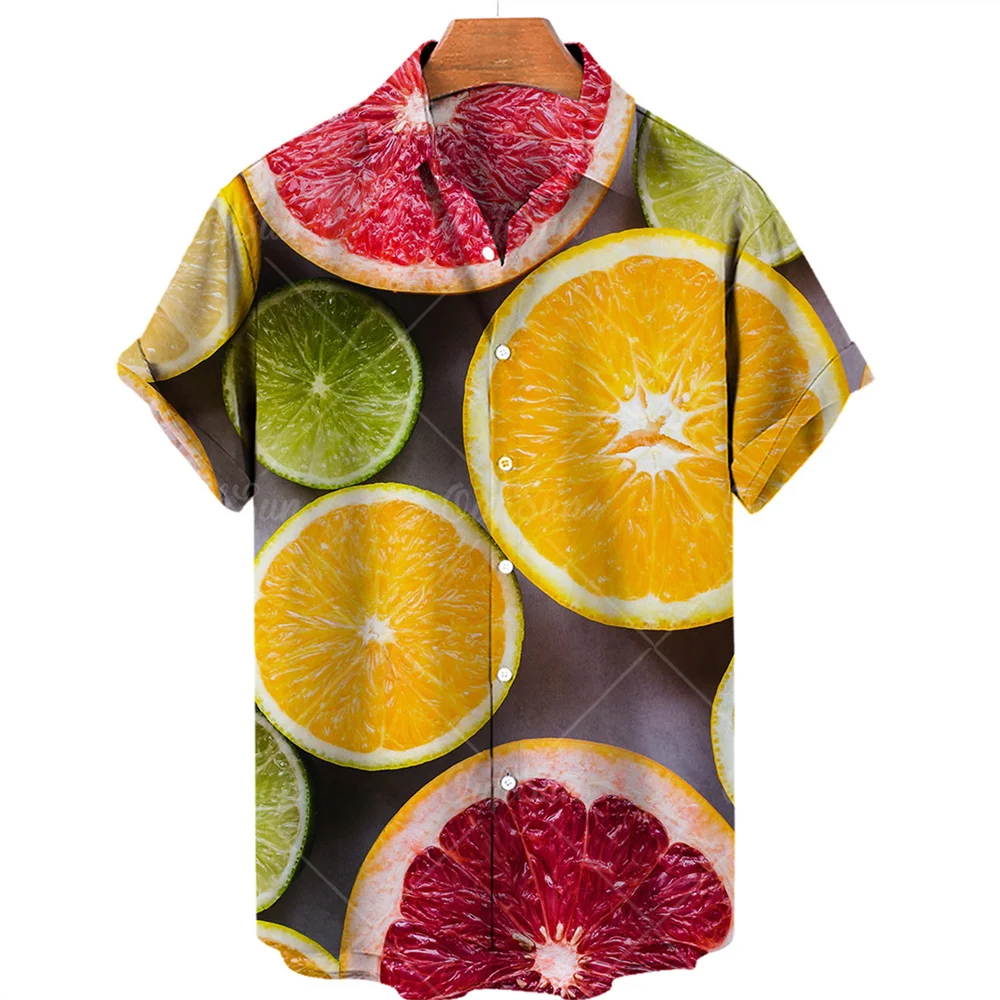 Гавайская пляжная рубашка для мужчин Повседневная футболка с цветочным принтом