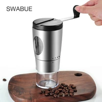 manual coffee beans grinder abs stainless steel body with ceramic grinding core protable hand milling for kitchen adjustable set