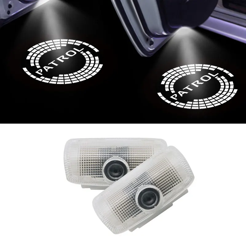 

LED Car Door Welcome Lights Logo Projector for Nissan Patrol 2010-2021 Ghost Shadow Lamp Courtesy Light Decorative Accessories