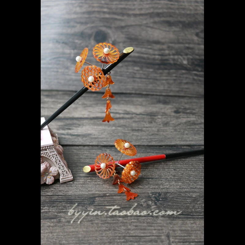 

Japanese Style Hefeng Retro Traditional Kimono Accessories Tassel Pearl Kanzashi