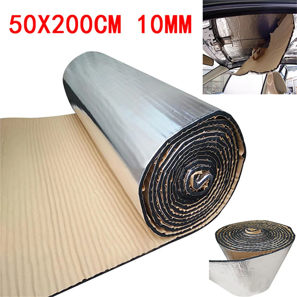 

50x200cm Car Sound Proofing Deadener Foam Self Adhesive Automobile Interior Accessories Heat Insulation Soundproof Cotton